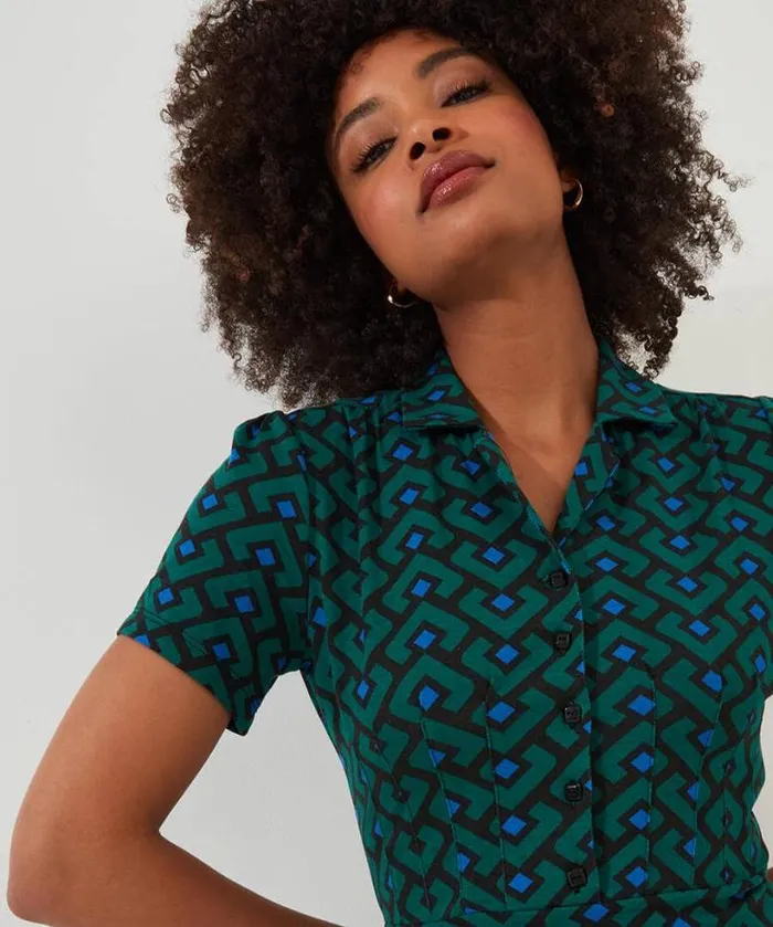 Joe Browns Dresses Women Vintage Vibes Jersey Dress Green Joe Browns Dresses Women Vintage Vibes Jersey Dress Green