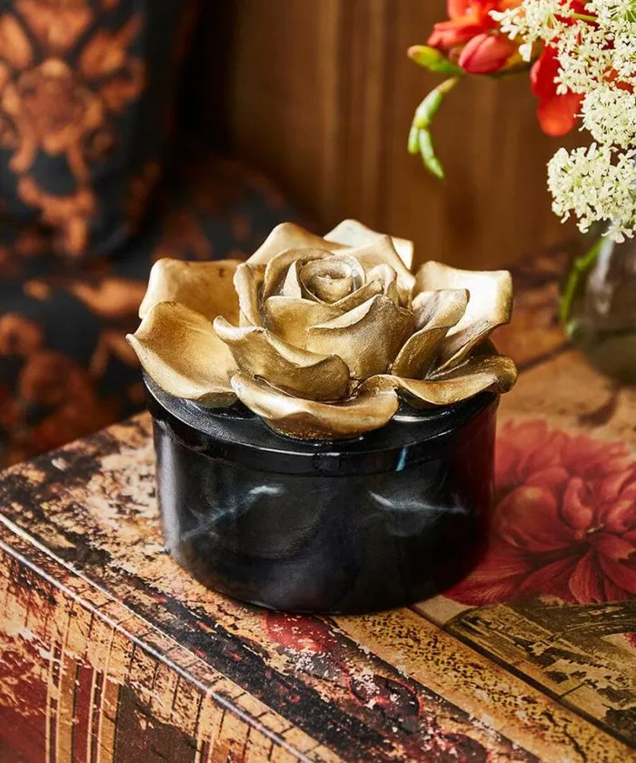 Joe Browns Home Accessories Homeware Radiant Rose Marble Box Black