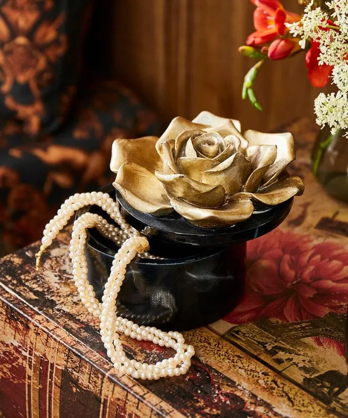 Joe Browns Home Accessories Homeware Radiant Rose Marble Box Black
