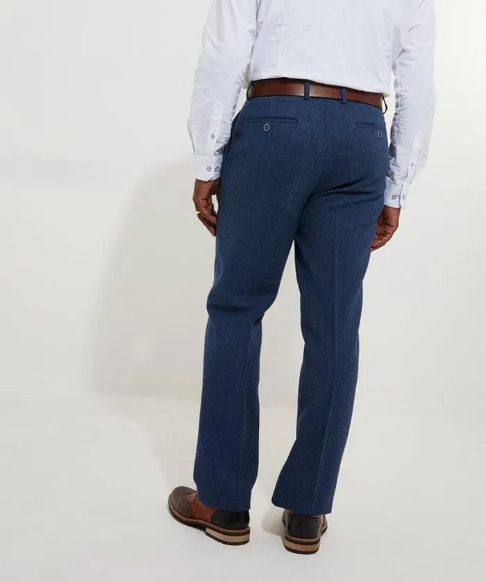 Joe Browns Jeans and Trousers Men Handsome Herringbone Trousers Navy Joe Browns Jeans and Trousers Men Handsome Herringbone Trousers Navy