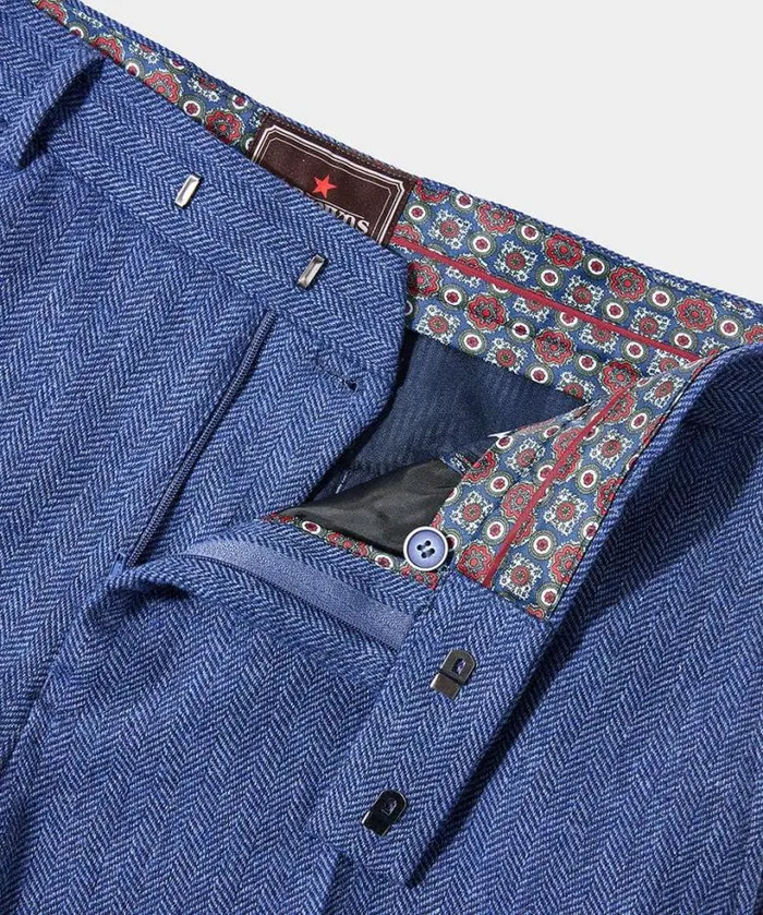 Joe Browns Jeans and Trousers Men Handsome Herringbone Trousers Navy Joe Browns Jeans and Trousers Men Handsome Herringbone Trousers Navy