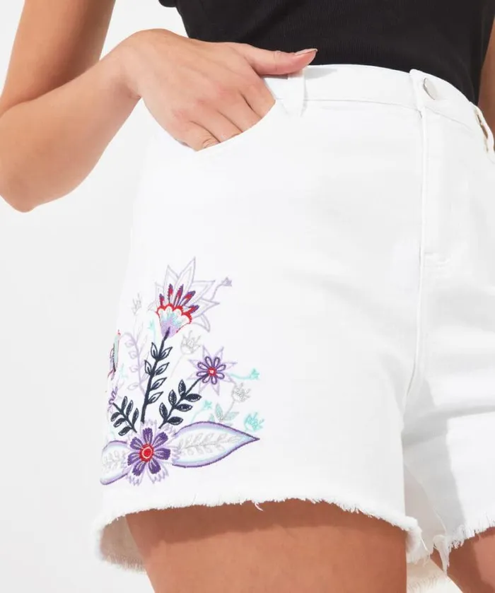 Joe Browns Jeans and Trousers Women Forever Free Embroidered Shorts White Joe Browns Jeans and Trousers Women Forever Free Embroidered Shorts White