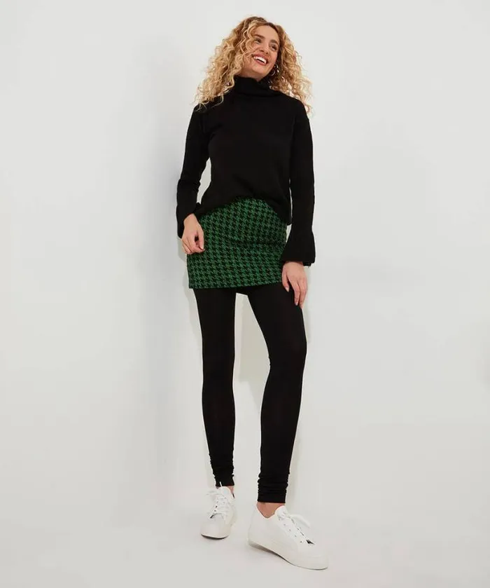 Joe Browns Jeans and Trousers Women Rock Dogstooth Skirted Legging Green Joe Browns Jeans and Trousers Women Rock Dogstooth Skirted Legging Green