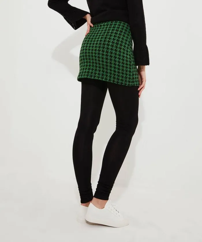 Joe Browns Jeans and Trousers Women Rock Dogstooth Skirted Legging Green Joe Browns Jeans and Trousers Women Rock Dogstooth Skirted Legging Green