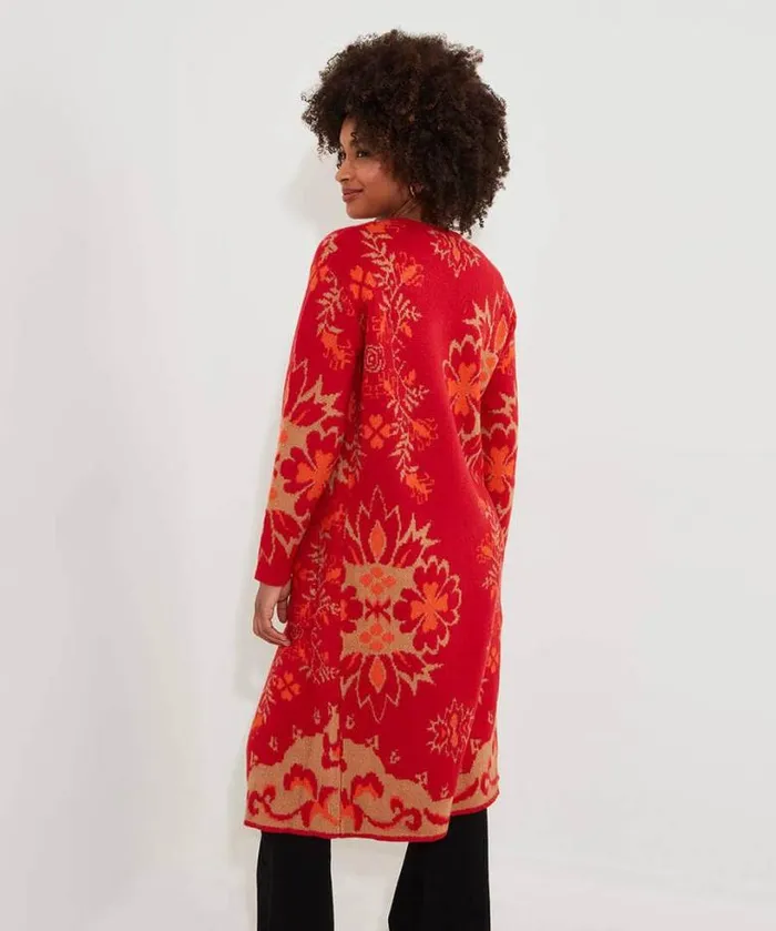 Joe Browns Knitwear and Cardigans Women Autumn Love Coatigan Orange Joe Browns Knitwear and Cardigans Women Autumn Love Coatigan Orange