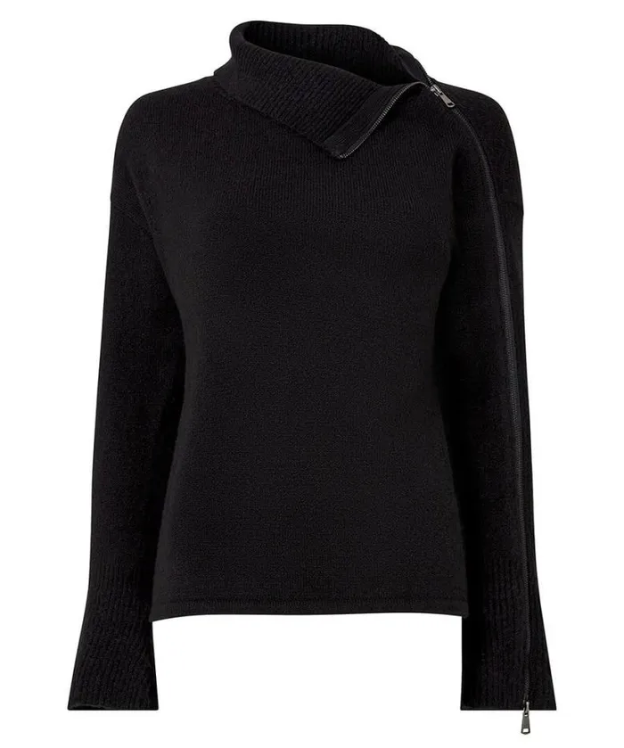 Joe Browns Knitwear and Cardigans Women Roxie Zip Jumper Black Joe Browns Knitwear and Cardigans Women Roxie Zip Jumper Black