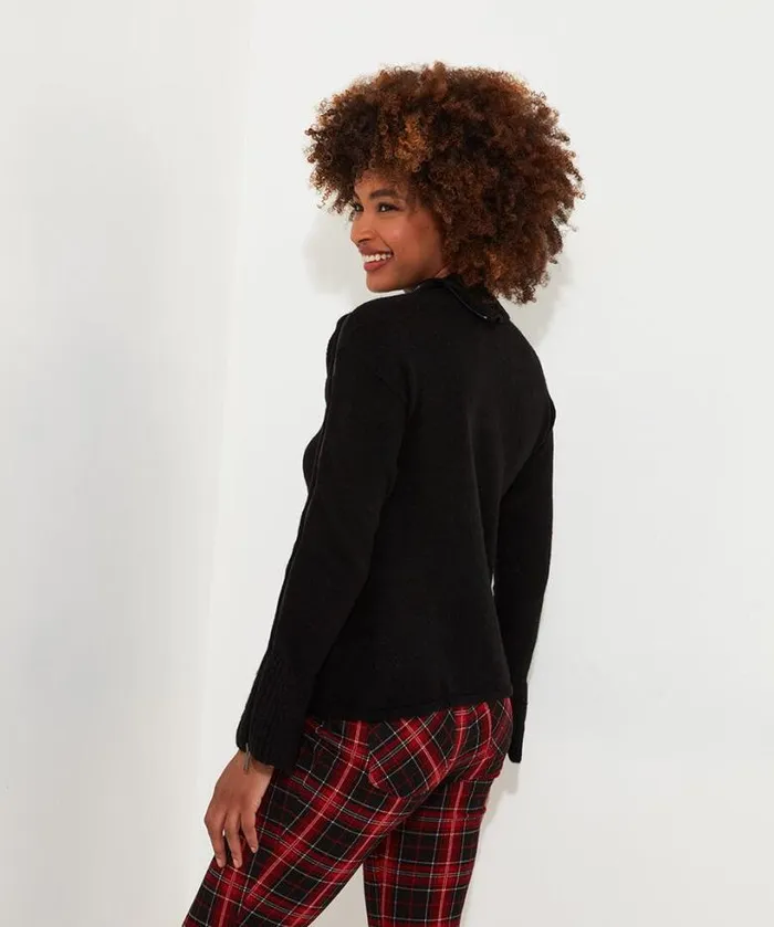 Joe Browns Knitwear and Cardigans Women Roxie Zip Jumper Black Joe Browns Knitwear and Cardigans Women Roxie Zip Jumper Black