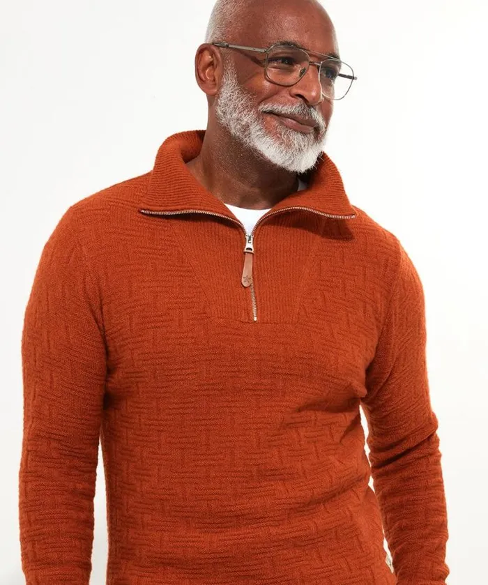 Joe Browns Knitwear Men Fabulous Funnel Rust