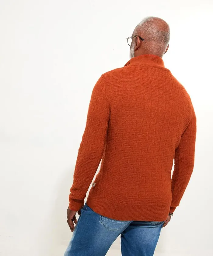 Joe Browns Knitwear Men Fabulous Funnel Rust Joe Browns Knitwear Men Fabulous Funnel Rust