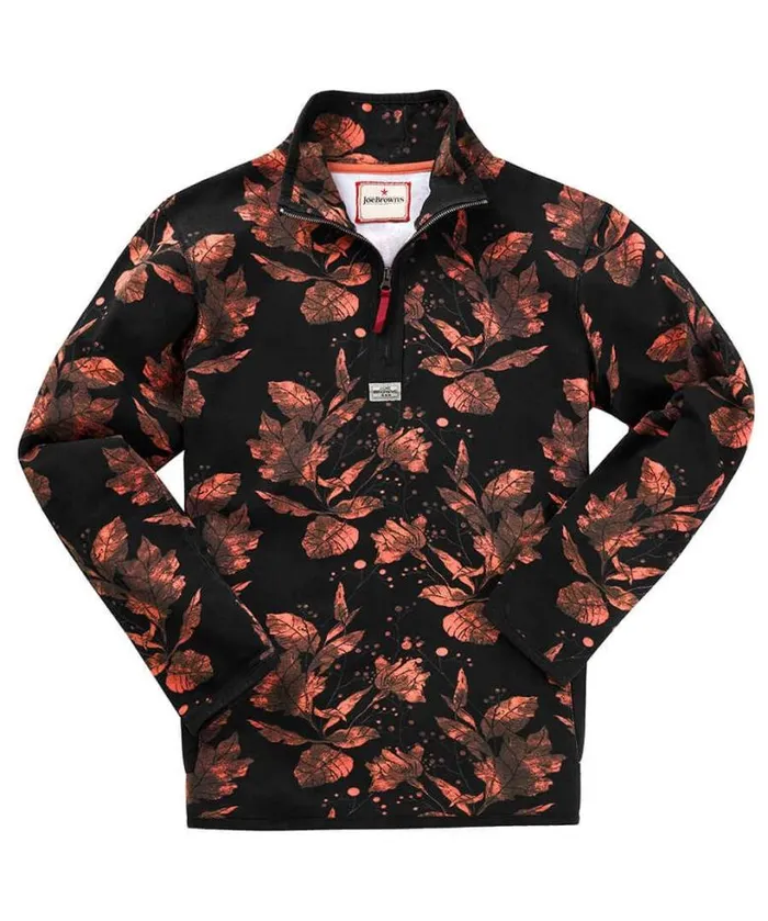 Joe Browns TShirts and Tops Men Autumn Print Funnel Orange Joe Browns TShirts and Tops Men Autumn Print Funnel Orange