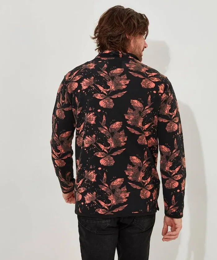 Joe Browns TShirts and Tops Men Autumn Print Funnel Orange Joe Browns TShirts and Tops Men Autumn Print Funnel Orange