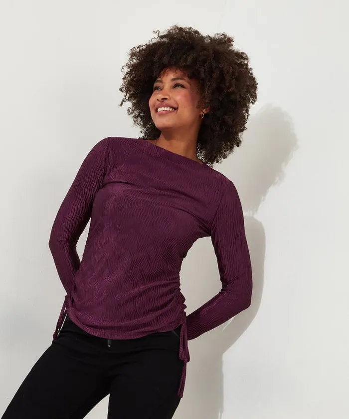 Joe Browns Tops Tunics and Blouses Women Callie High Neck Top Plum