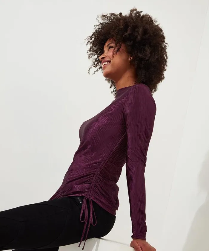 Joe Browns Tops Tunics and Blouses Women Callie High Neck Top Plum Joe Browns Tops Tunics and Blouses Women Callie High Neck Top Plum