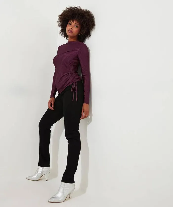 Joe Browns Tops Tunics and Blouses Women Callie High Neck Top Plum Joe Browns Tops Tunics and Blouses Women Callie High Neck Top Plum