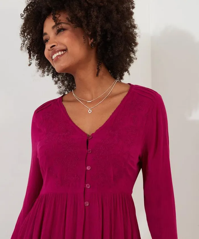 Joe Browns Tops Tunics and Blouses Women Ever So Pretty Embroidered Tunic Top Pink Joe Browns Tops Tunics and Blouses Women Ever So Pretty Embroidered Tunic Top Pink