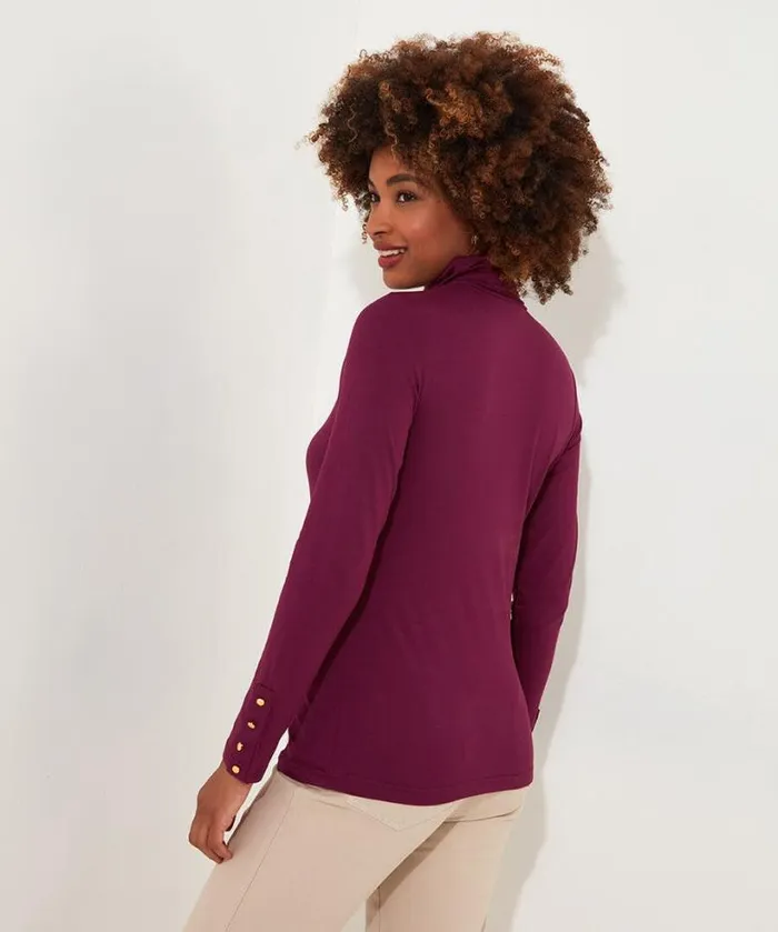 Joe Browns Tops Tunics and Blouses Women Jersey Roll Neck Top Berry Joe Browns Tops Tunics and Blouses Women Jersey Roll Neck Top Berry