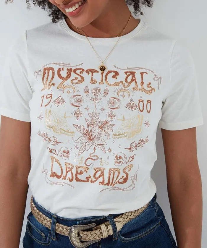 Joe Browns Tops Tunics and Blouses Women Mystical Magic TShirt Cream Joe Browns Tops Tunics and Blouses Women Mystical Magic TShirt Cream