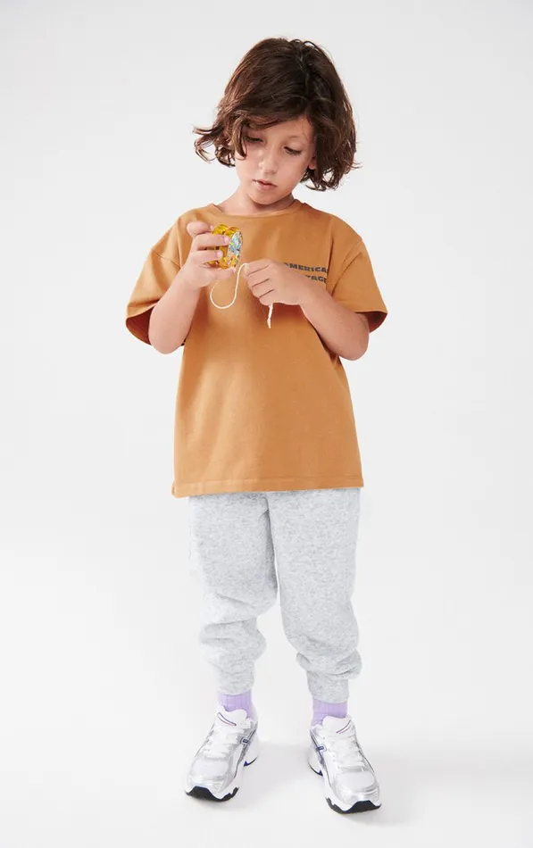 Joggers Evona Melange Light Grey Kids American Vintage Joggers