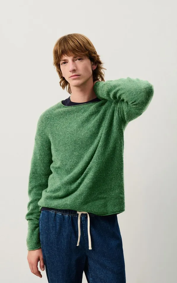 Jumper Docatown Forest Melange Men American Vintage Jumpers and Cardigans