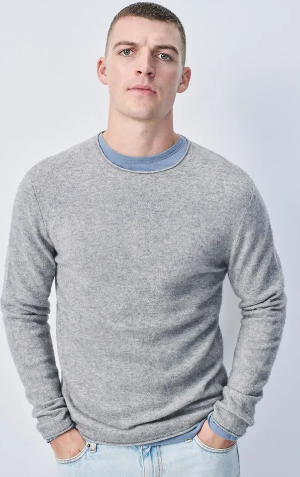 Jumper Ducksbay Heather Grey Men American Vintage Jumpers and Cardigans