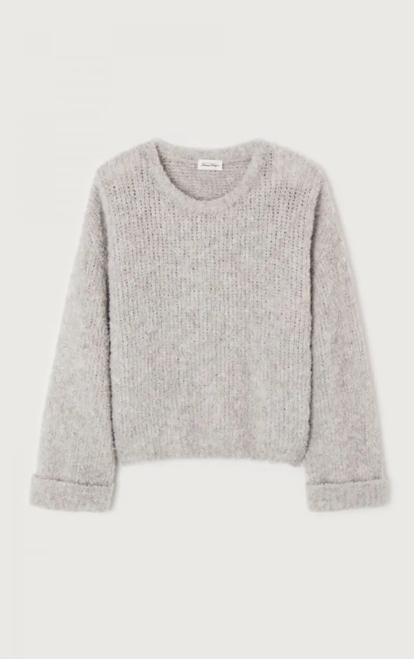 Jumper Zolly Heather Grey Women American Vintage Jumpers and Cardigans Jumper Zolly Heather Grey Women American Vintage Jumpers and Cardigans