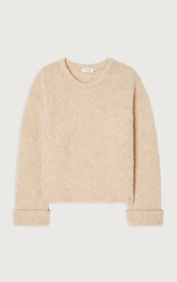 Jumper Zolly Light Beige Melange Women American Vintage Jumpers and Cardigans Jumper Zolly Light Beige Melange Women American Vintage Jumpers and Cardigans
