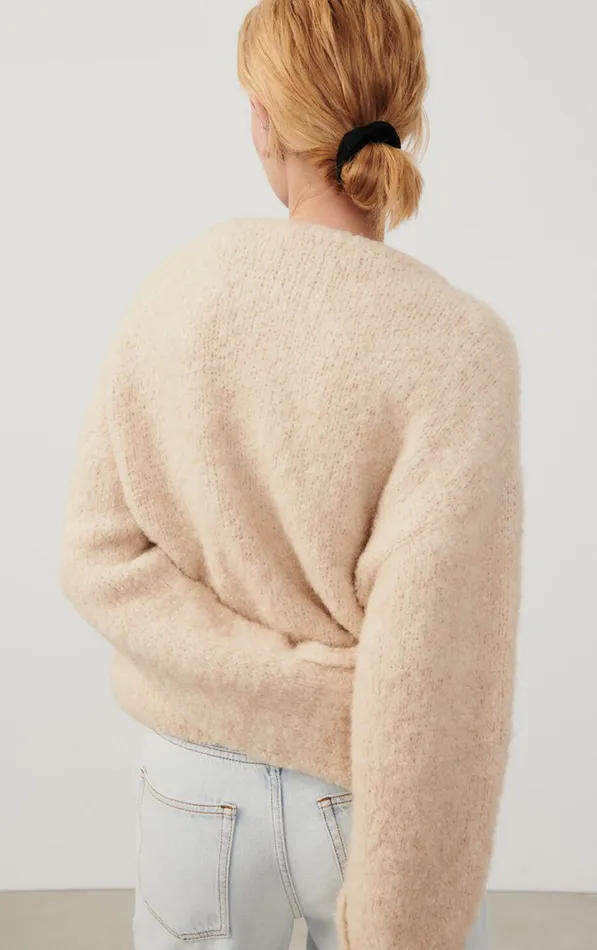 Jumper Zolly Light Beige Melange Women American Vintage Jumpers and Cardigans Jumper Zolly Light Beige Melange Women American Vintage Jumpers and Cardigans