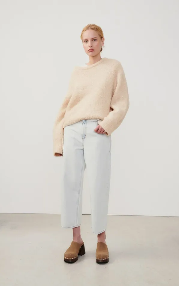 Jumper Zolly Light Beige Melange Women American Vintage Jumpers and Cardigans Jumper Zolly Light Beige Melange Women American Vintage Jumpers and Cardigans
