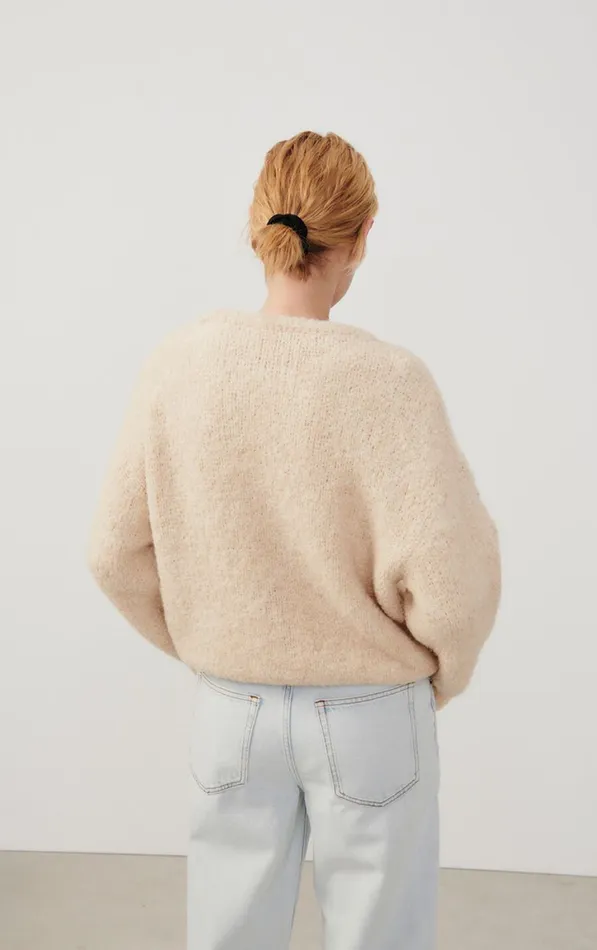 Jumper Zolly Light Beige Melange Women American Vintage Jumpers and Cardigans Jumper Zolly Light Beige Melange Women American Vintage Jumpers and Cardigans