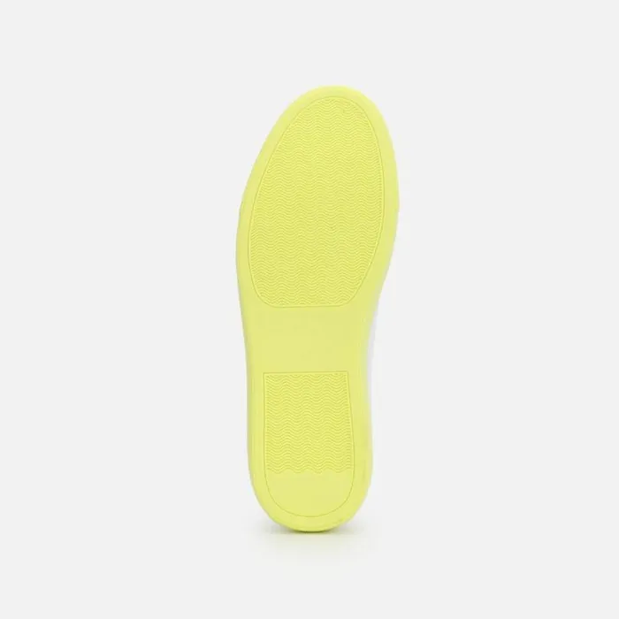 Kam Accent Leather Sneaker Whiteneon Yellow Women Kenneth Cole Sneakers