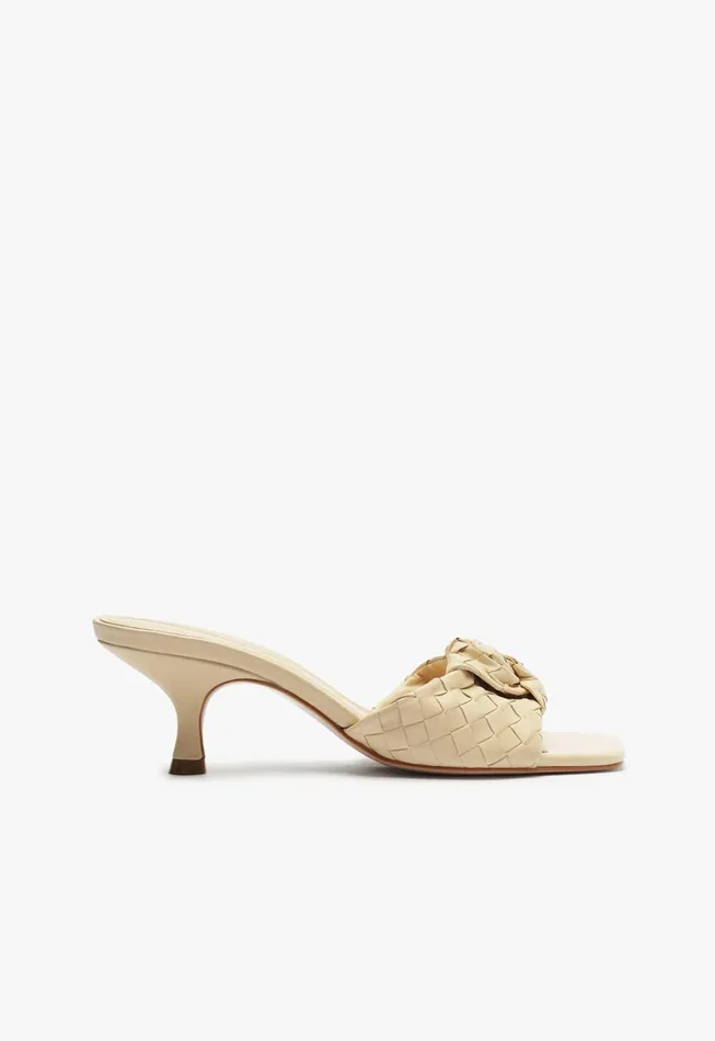 Kareena Knot Mule Sandal Beige Women Schutz Shoes Mules
