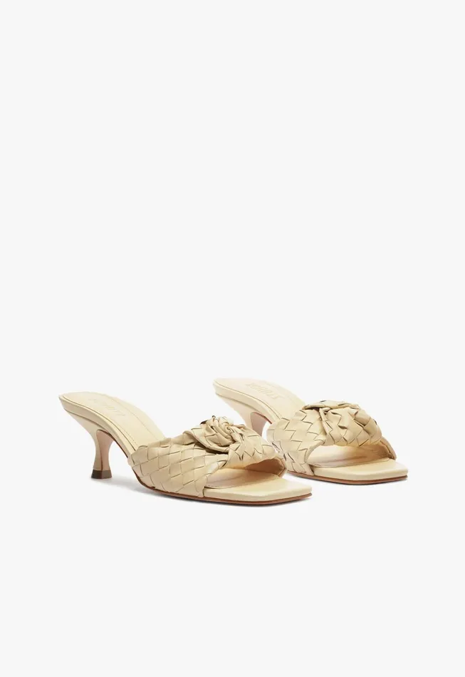 Kareena Knot Mule Sandal Beige Women Schutz Shoes Mules