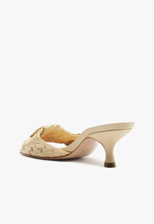 Kareena Knot Mule Sandal Beige Women Schutz Shoes Mules