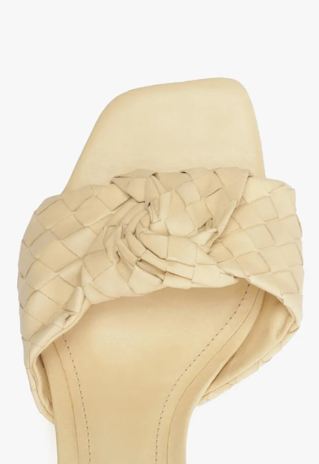 Kareena Knot Mule Sandal Beige Women Schutz Shoes Mules