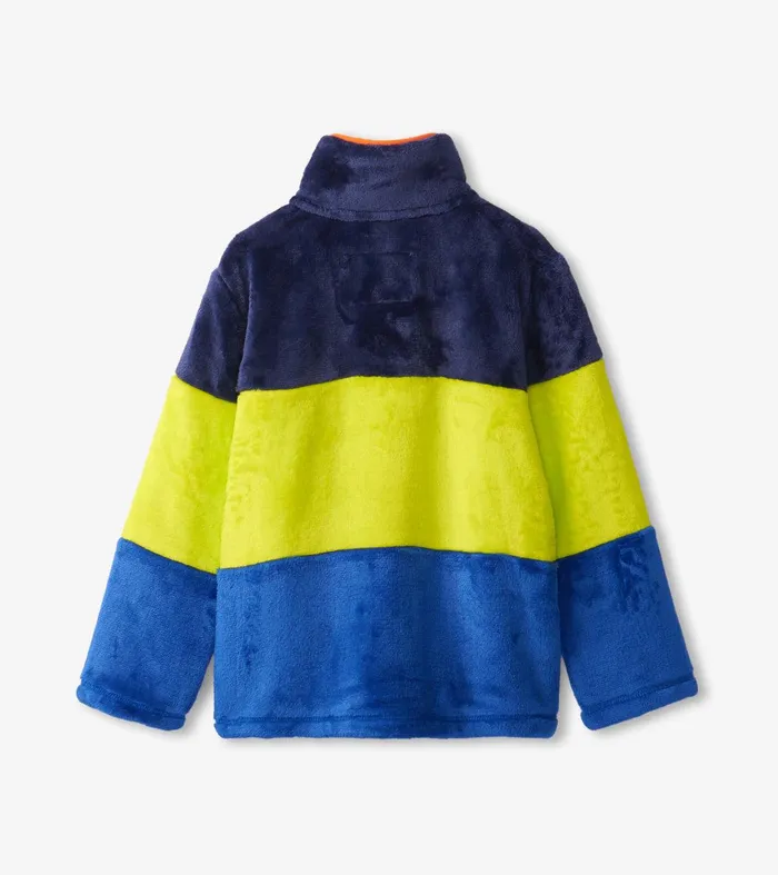 Kids Blue and Green Fleece Jacket Hatley