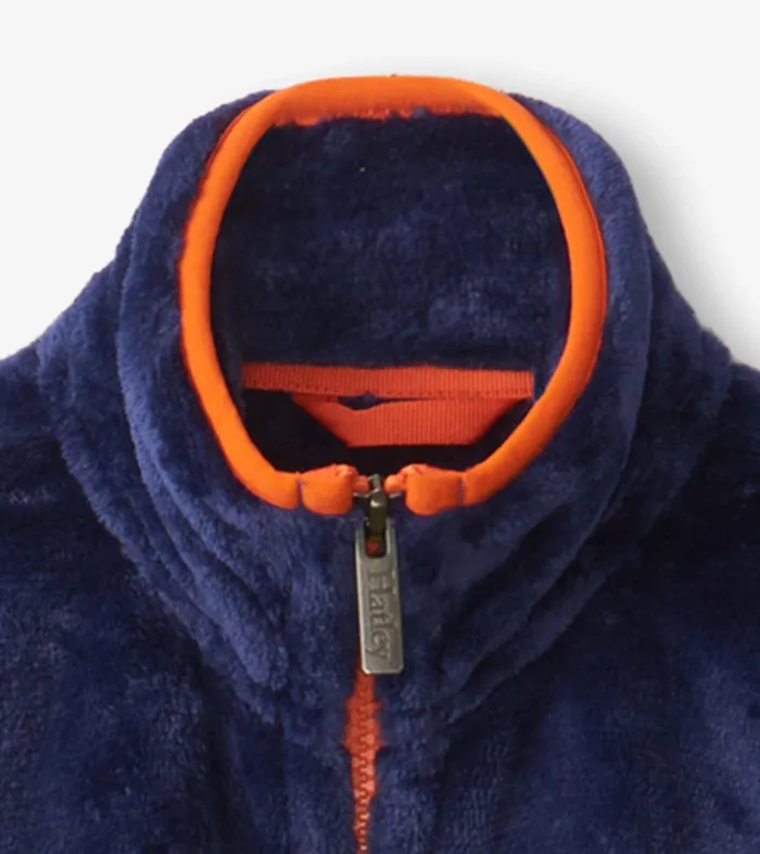 Kids Blue and Green Fleece Jacket Hatley