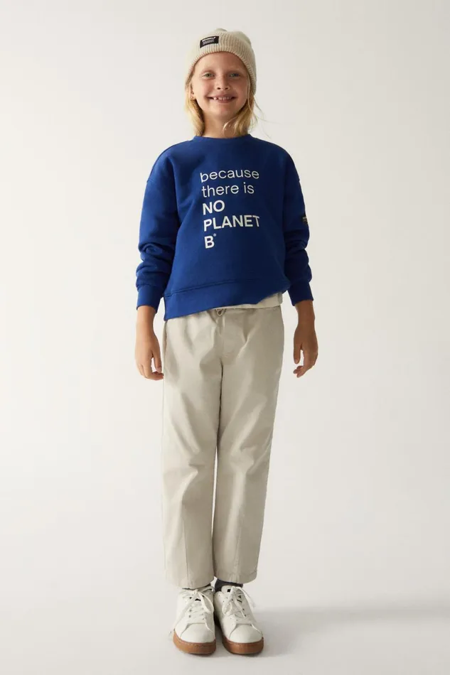 Kids Blue Great B Sweatshirt Ecoalf Sweatshirts