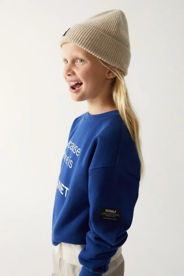 Kids Blue Great B Sweatshirt Ecoalf Sweatshirts