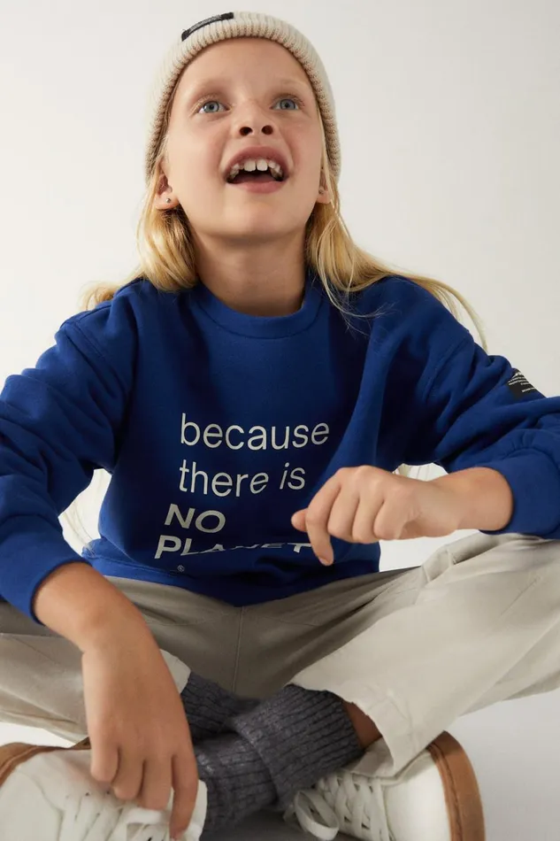 Kids Blue Great B Sweatshirt Ecoalf Sweatshirts