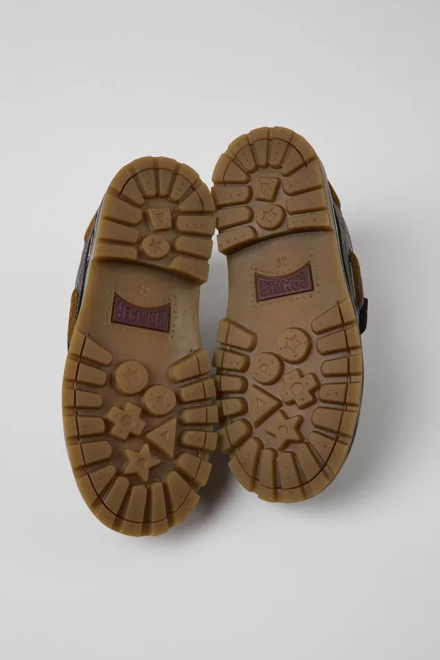 Kids Compas Dark Blue Leather Shoes For Kids Camper Hook And Loop Kids Compas Dark Blue Leather Shoes For Kids Camper Hook And Loop