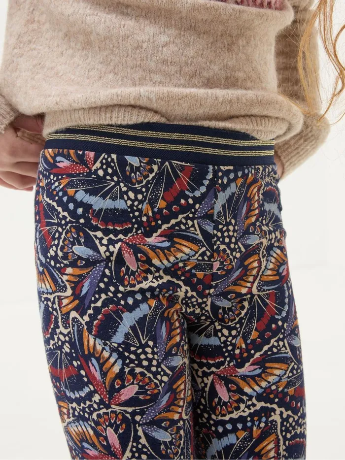 Kids Jeans and Leggings Fat Face Blue 2 Pack Butterfly Legging