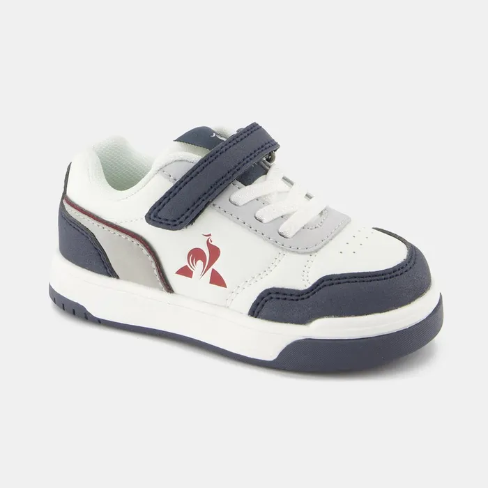 Kids Le Coq Sportif Baby And Toddler CHAUSSURES BB Shoes LCS COURT BREAKER INF Kids Optical White Dark Slate