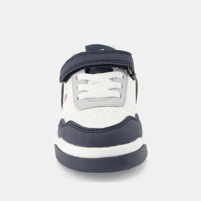 Kids Le Coq Sportif Baby And Toddler CHAUSSURES BB Shoes LCS COURT BREAKER INF Kids Optical White Dark Slate