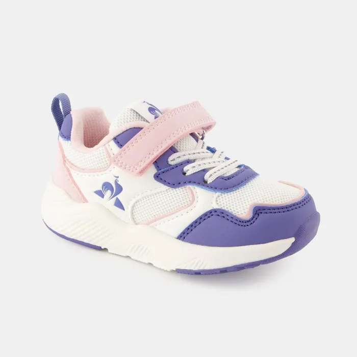 Kids Le Coq Sportif Baby And Toddler CHAUSSURES BB Shoes LCS RUNNER GIRL INF Kids Optical Whitepurple