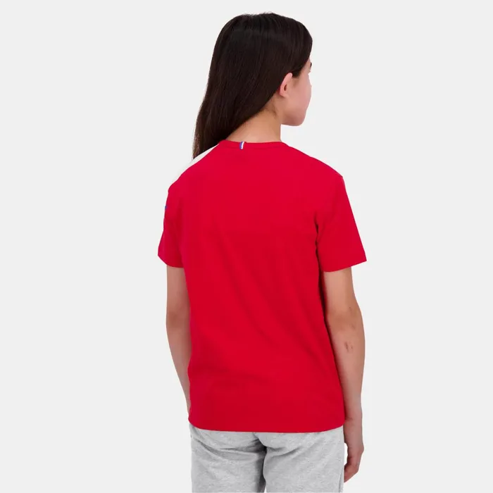 Kids Le Coq Sportif Tshirts Tricolore Tshirt Enfant Pur Rouge