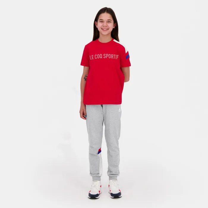 Kids Le Coq Sportif Tshirts Tricolore Tshirt Enfant Pur Rouge