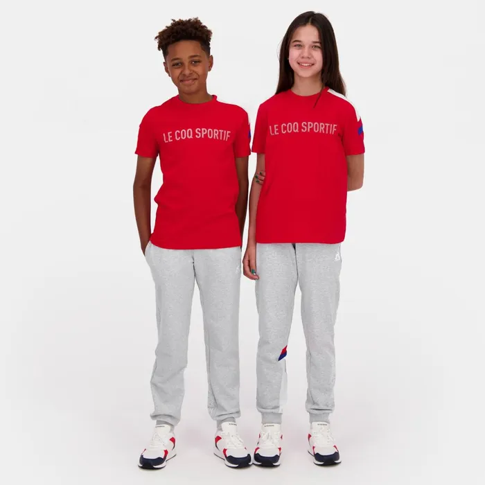 Kids Le Coq Sportif Tshirts Tricolore Tshirt Enfant Pur Rouge