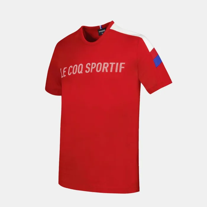 Kids Le Coq Sportif Tshirts Tricolore Tshirt Enfant Pur Rouge