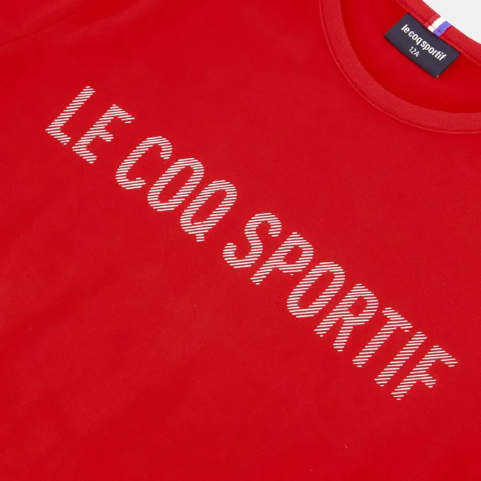 Kids Le Coq Sportif Tshirts Tricolore Tshirt Enfant Pur Rouge