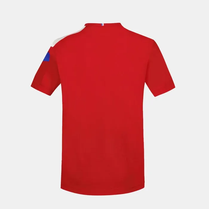 Kids Le Coq Sportif Tshirts Tricolore Tshirt Enfant Pur Rouge